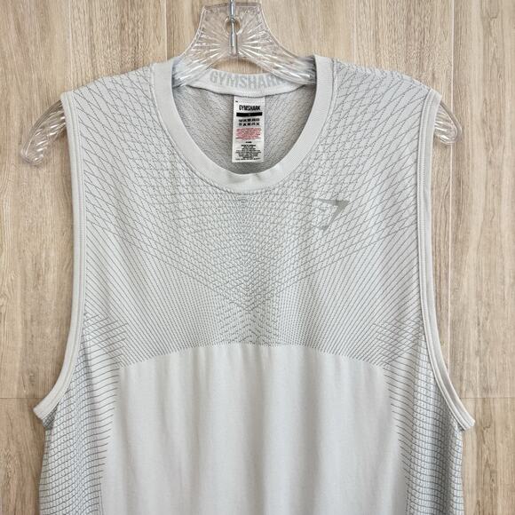 Gymshark Apex Seamless Tank Top Men’s Small White Active Workout Gym Breathable - Picture 7 of 15